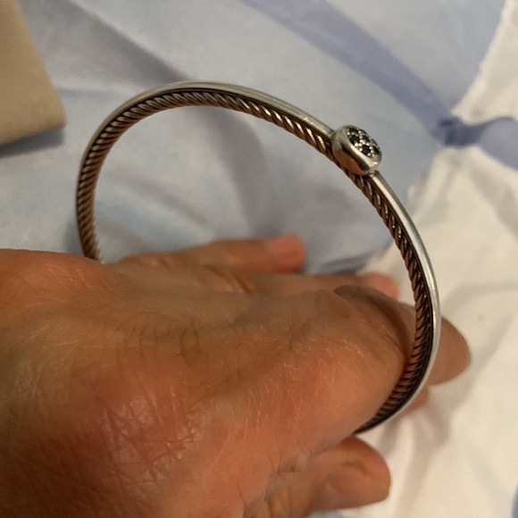 Vintage david yurman cable bangle  with diamond confetti - Picture 4 of 13